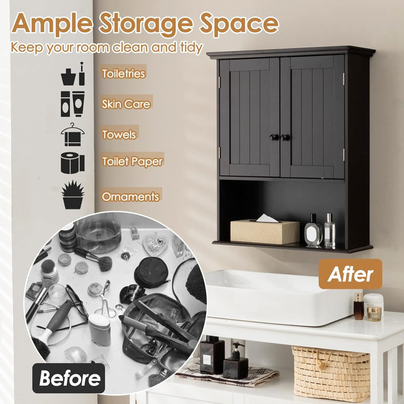 Wildon Home® Betli Solid Wood Wall Bathroom Cabinet & Reviews | Wayfair